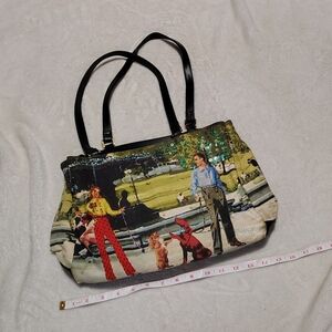 Rare Vintage Sequin Embellished Parisian Puppy Inspired Trendy Handbag